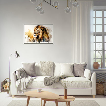 Blick in die Savane, Poster mit Alurahmen - Stiersbeste
