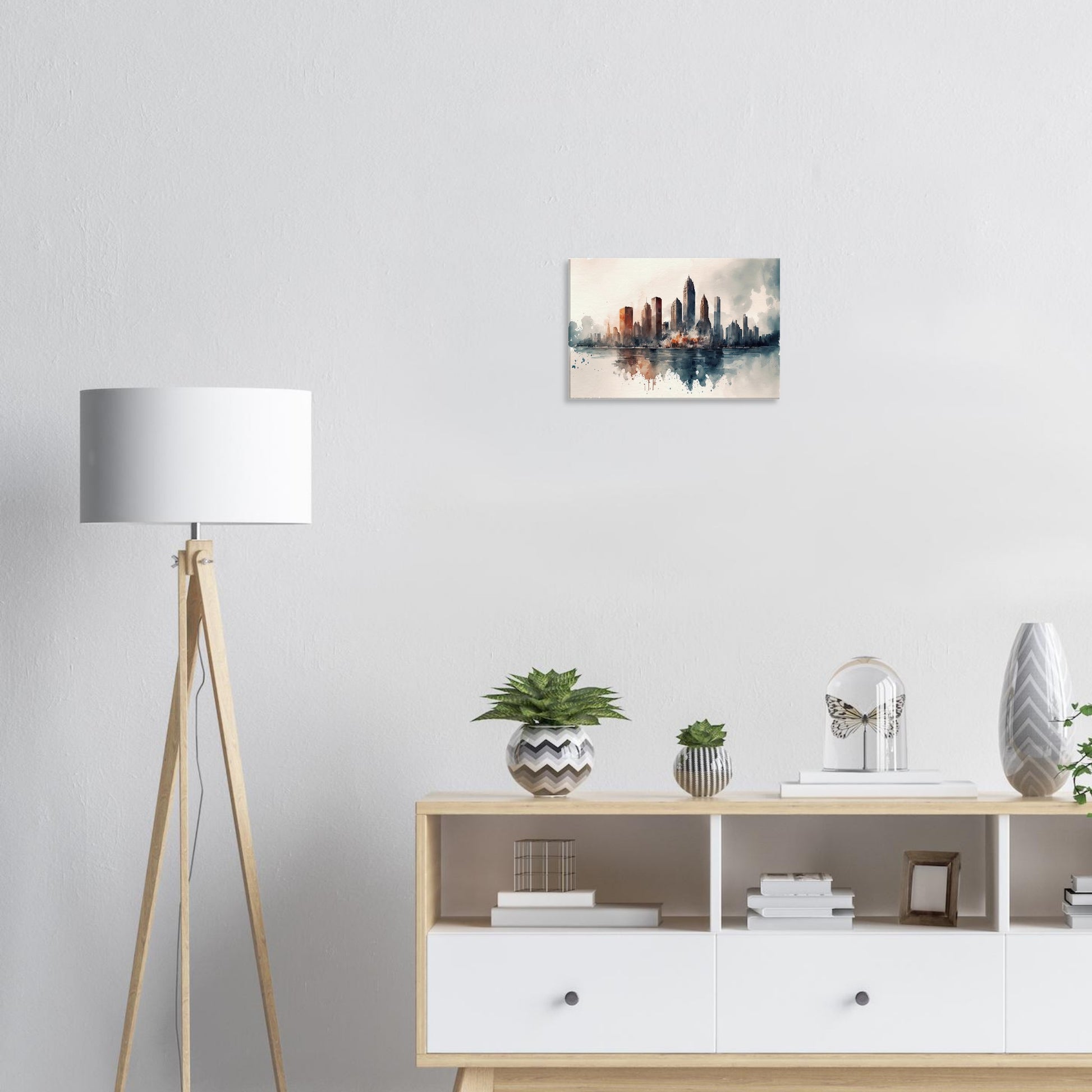 Cloudy Skyline, Leinwanddruck - Stiersbeste
