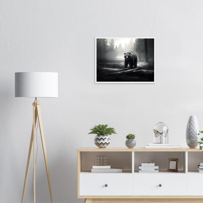 Im Reich der Bären, Poster mit Holzrahmen - Stiersbeste