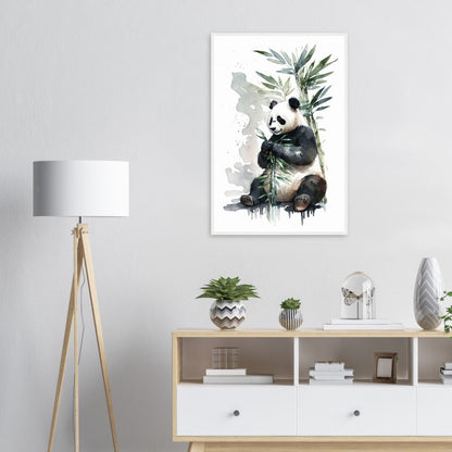 Happy Eating, Poster mit Holzrahmen - Stiersbeste