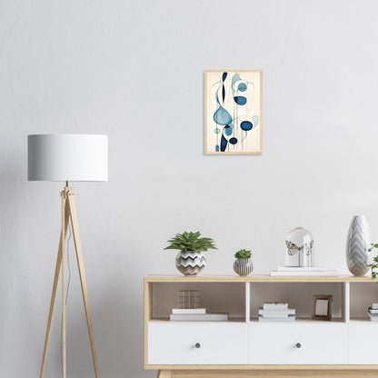 Blue Tear, Poster mit Holzrahmen - Stiers Beste
