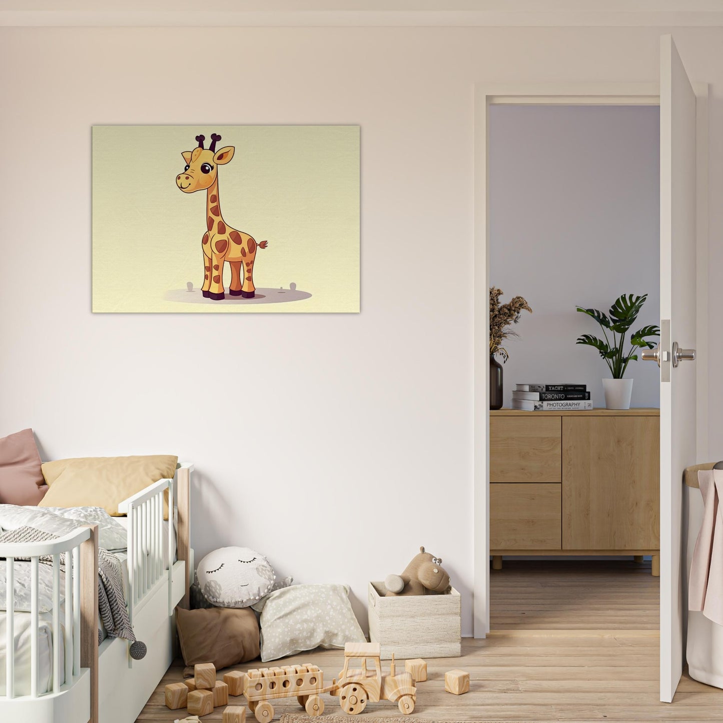 Die Giraffe, Leinwanddruck - Stiersbeste