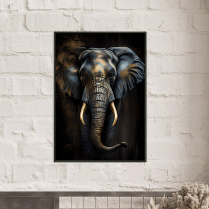 Der glanzvolle Elefant, Poster mit Alurahmen - Stiersbeste