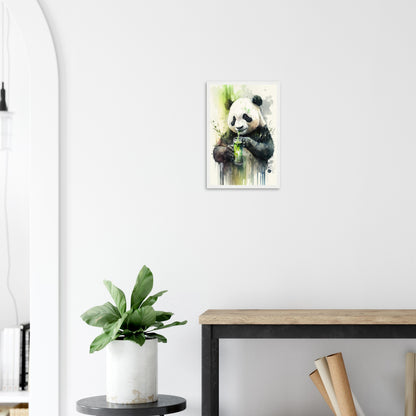 Panda Shake, Poster mit Holzrahmen - Stiersbeste