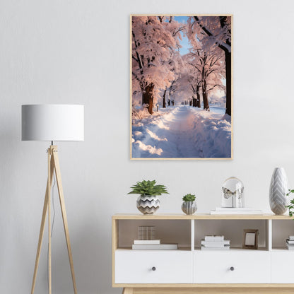 Winterlandschaft, Poster mit Holzrahmen - Stiers Beste