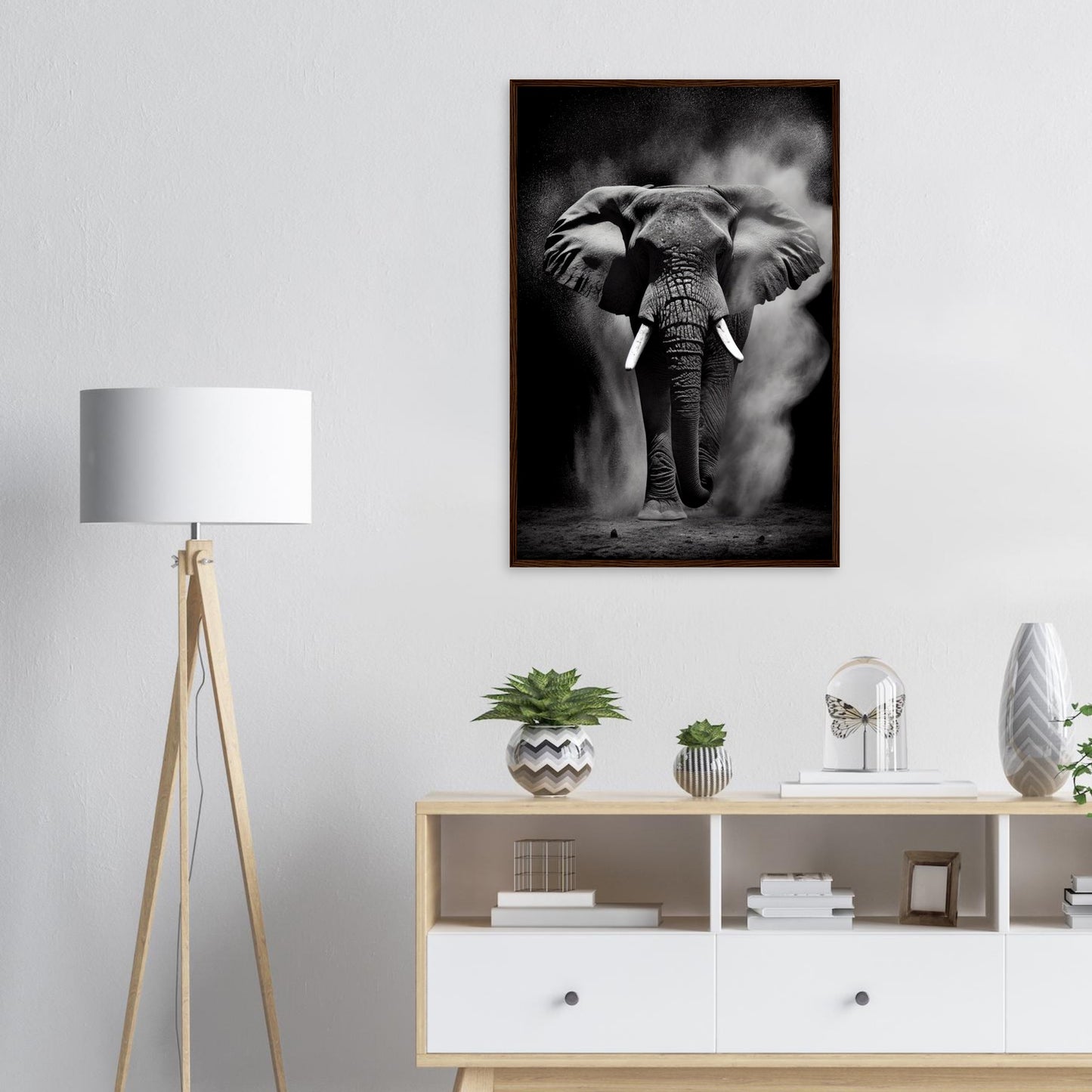 Die Essenz des Elefanten, Poster mit Holzrahmen - Stiersbeste