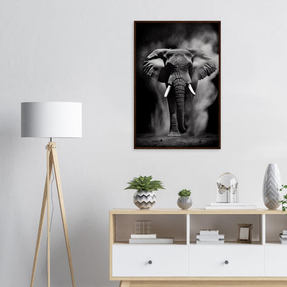Die Essenz des Elefanten, Poster mit Holzrahmen - Stiersbeste