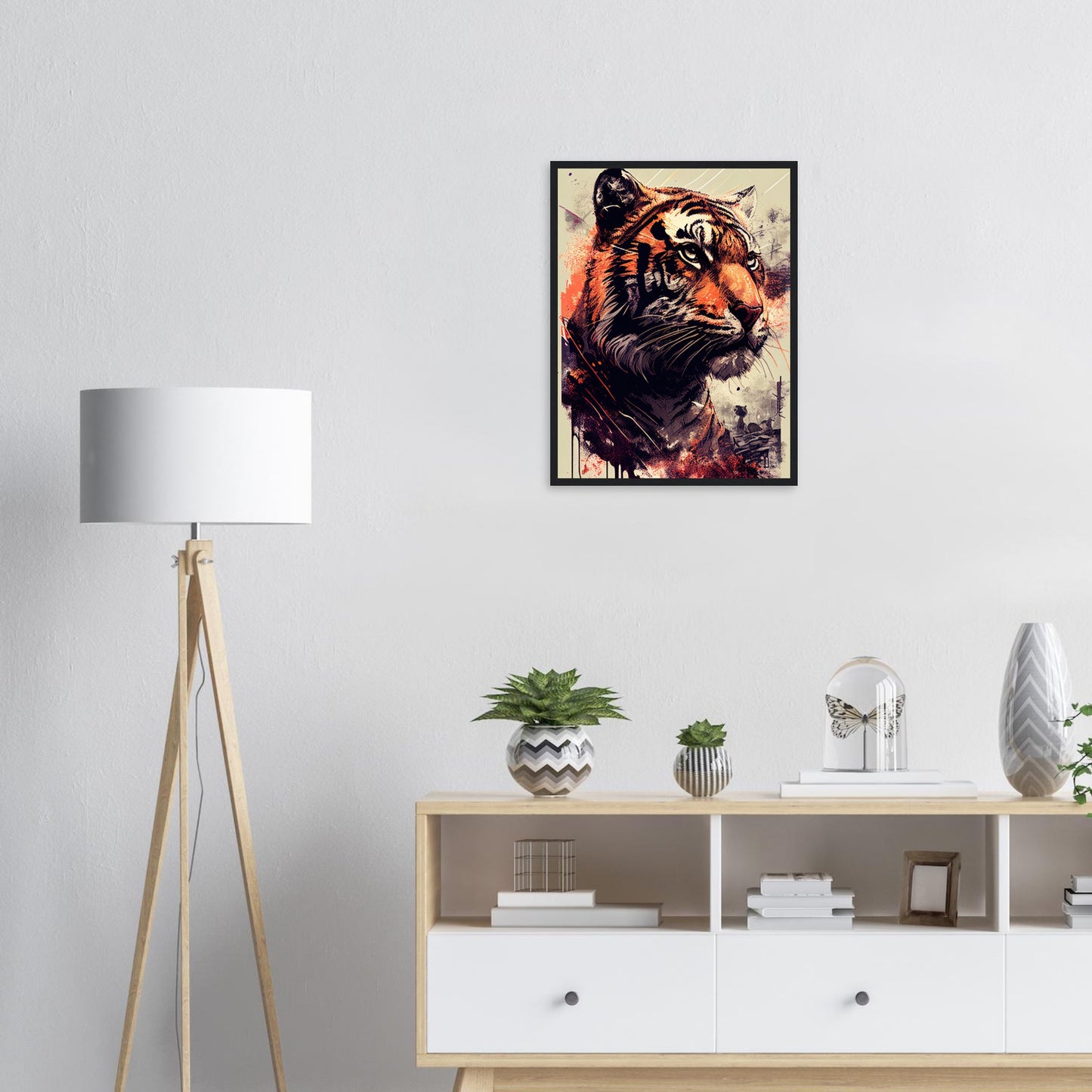 Geheimnisse des Tigerblicks, Poster mit Holzrahmen - Stiersbeste