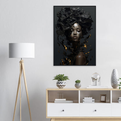 Dark Fragments, Poster mit Holzrahmen - Stiers Beste