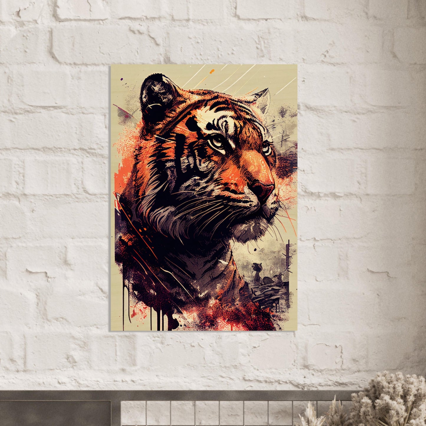 Geheimnisse des Tigerblicks, Holzdruck - Stiersbeste