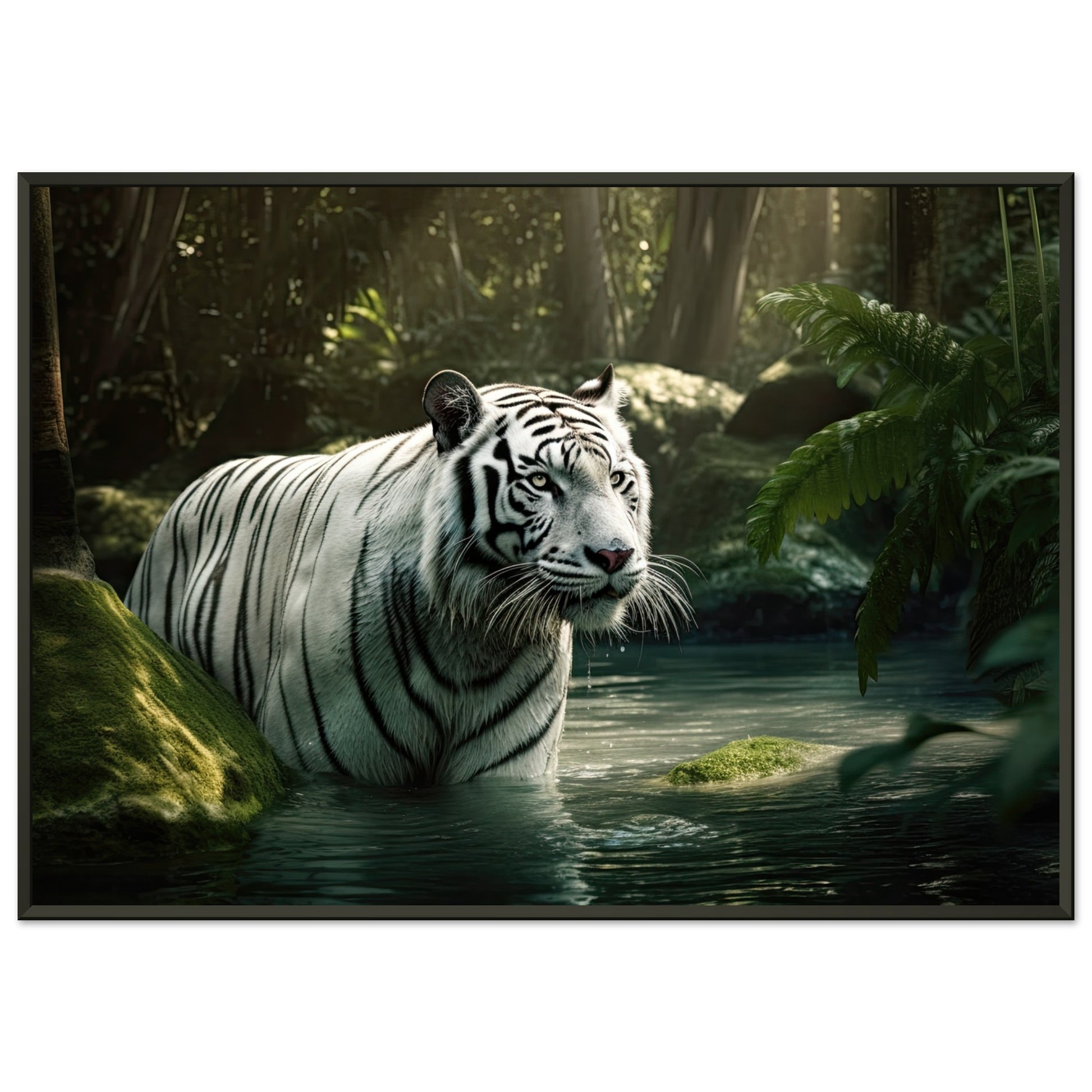 Tiger Bad, Poster mit Alurahmen - Stiersbeste