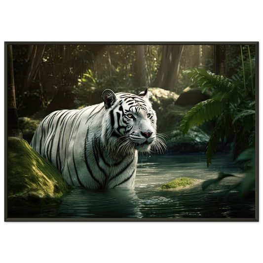 Tiger Bad, Poster mit Alurahmen - Stiersbeste