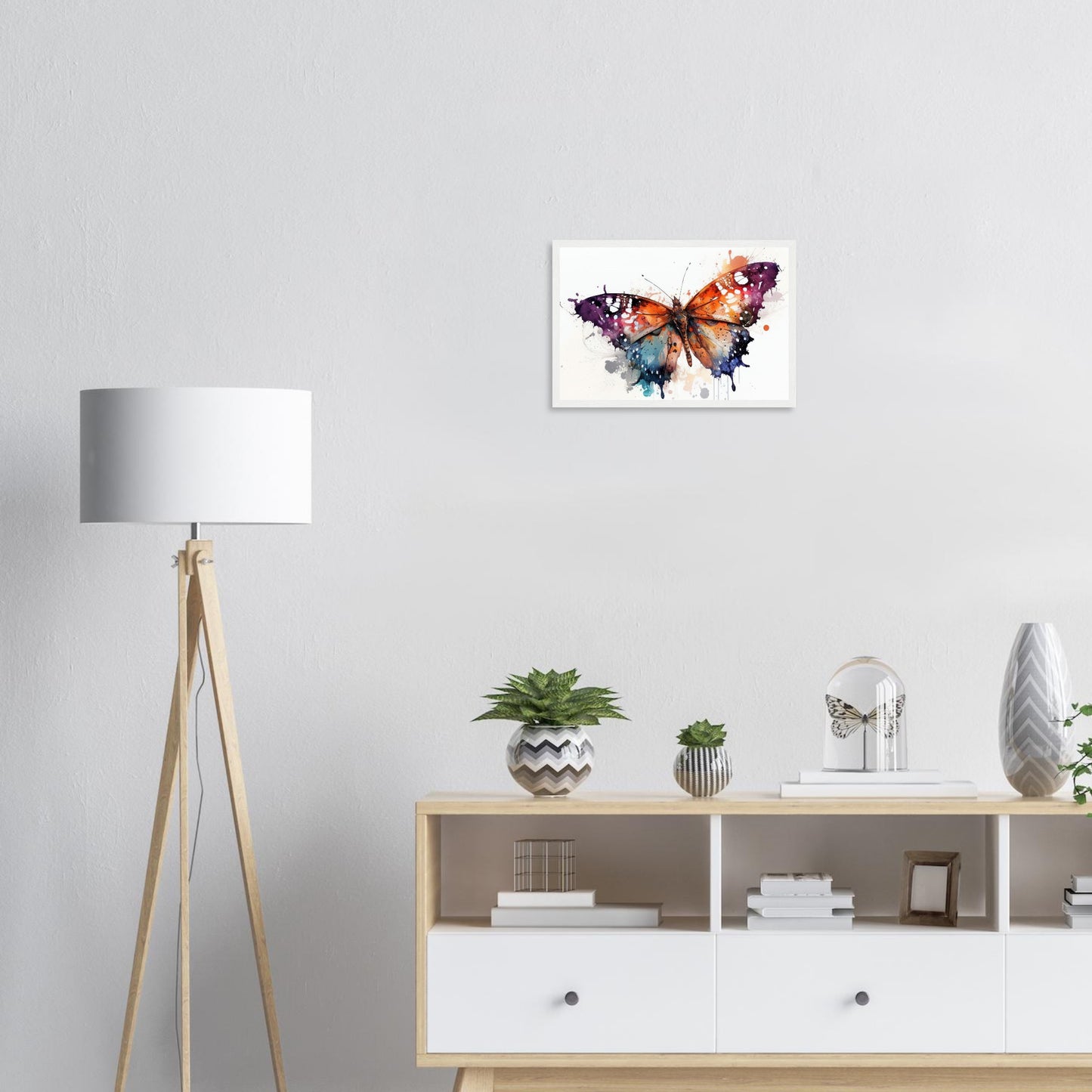 Wings of Color, Poster mit Holzrahmen - Stiersbeste