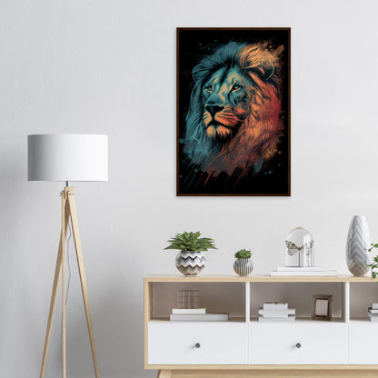 Eyes of the King, Poster mit Holzrahmen - Stiersbeste