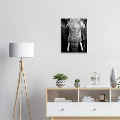 Dickhäuter, Poster mit Holzrahmen - Stiersbeste