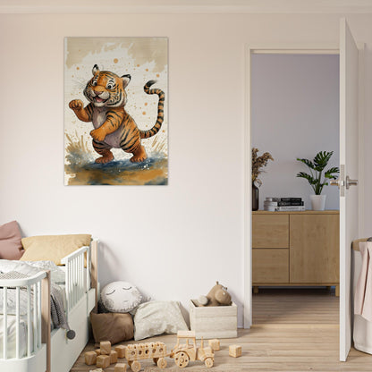 Matschiger Tiger, Holzdruck - Stiersbeste