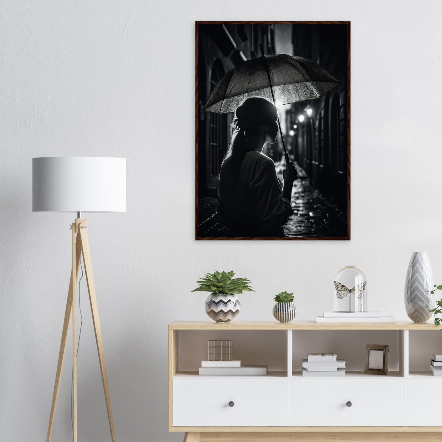 Funkeln der Nacht, Poster mit Holzrahmen - Stiersbeste