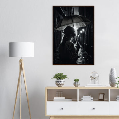Funkeln der Nacht, Poster mit Holzrahmen - Stiersbeste
