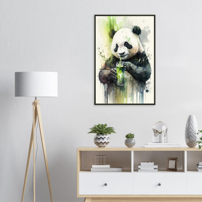 Panda Shake, Poster mit Alurahmen - Stiersbeste