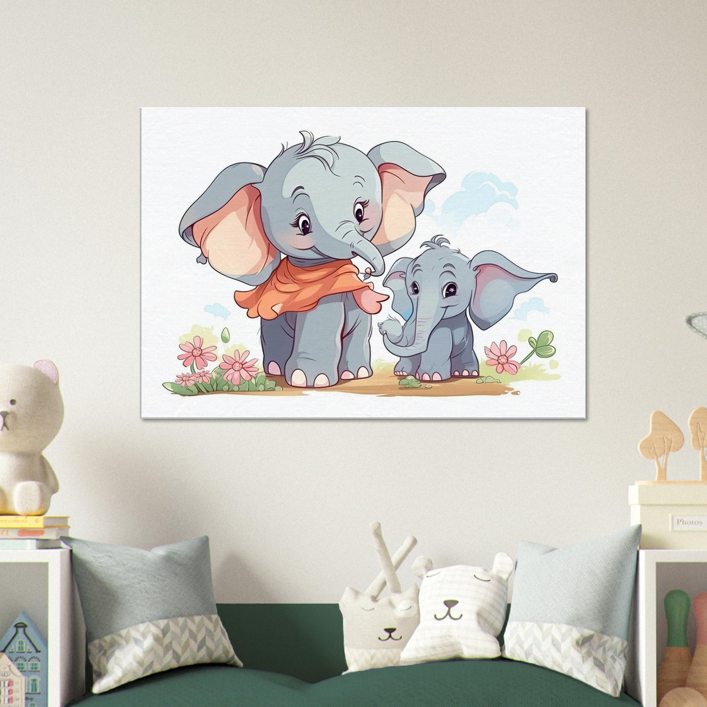 Elephant Cutie, Leinwanddruck - Stiersbeste