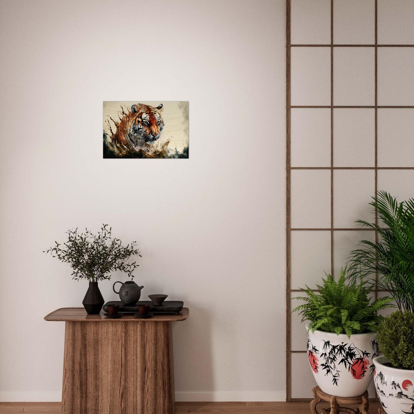 Tiger Splash, Holzdruck - Stiersbeste