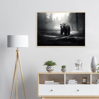 Im Reich der Bären, Poster mit Holzrahmen - Stiersbeste