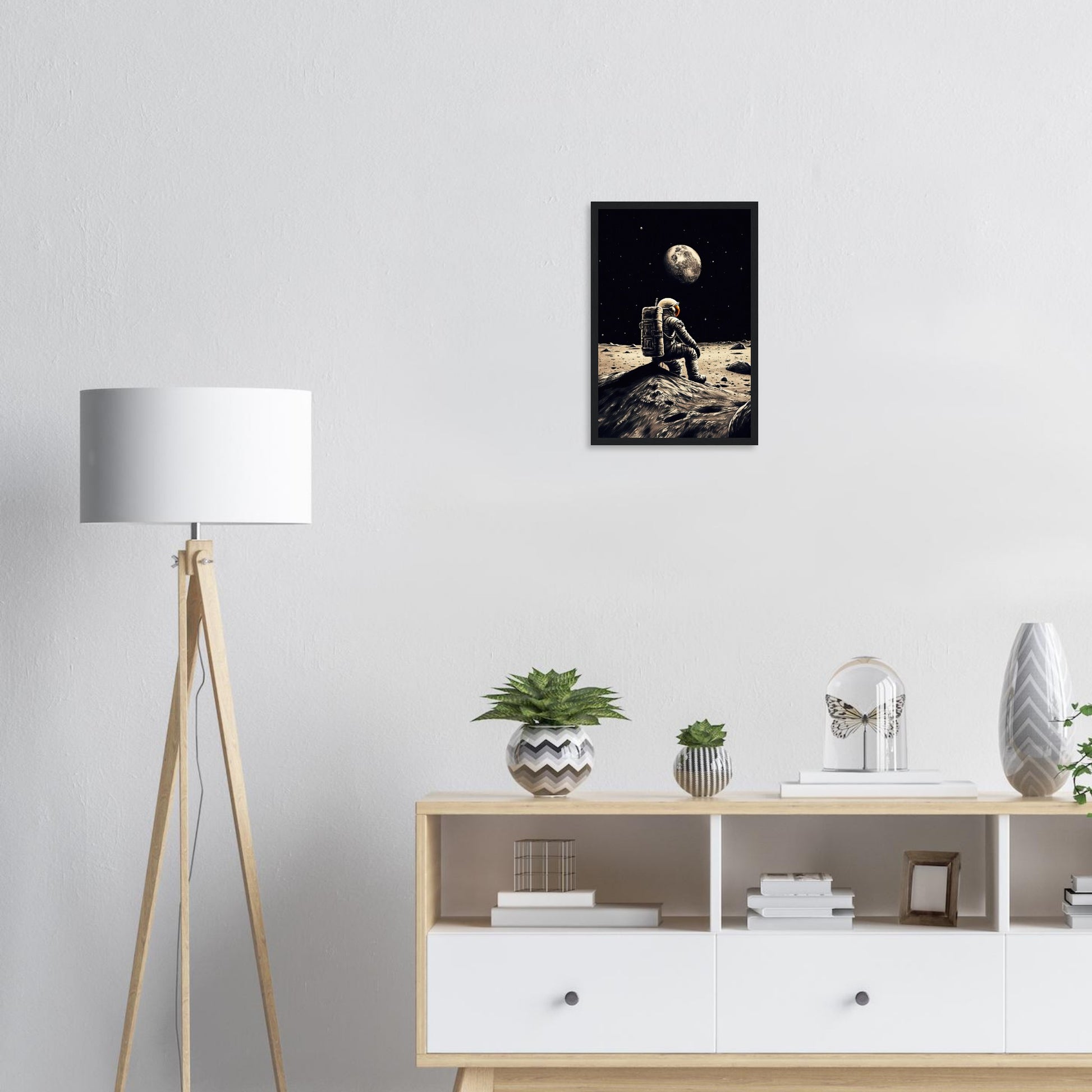Moon Sit In, Poster mit Holzrahmen - Stiers Beste