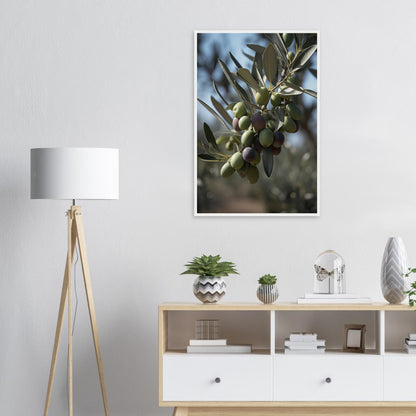 Olivenpracht, Poster mit Holzrahmen - Stiers Beste
