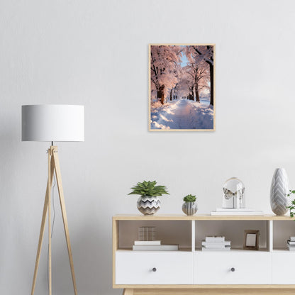 Winterlandschaft, Poster mit Holzrahmen - Stiers Beste