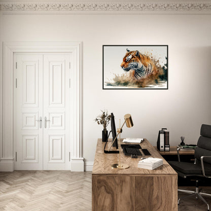 Faszination des Tigers, Poster mit Alurahmen - Stiersbeste