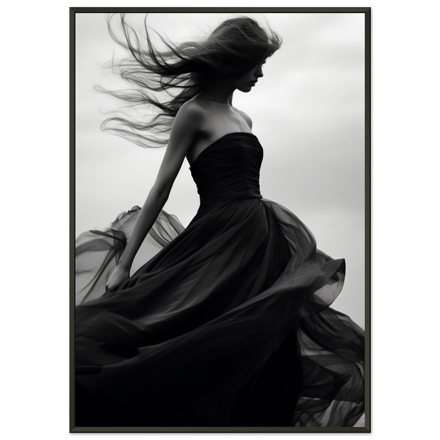 Eleganz im Wind, Poster mit Alurahmen - Stiers Beste