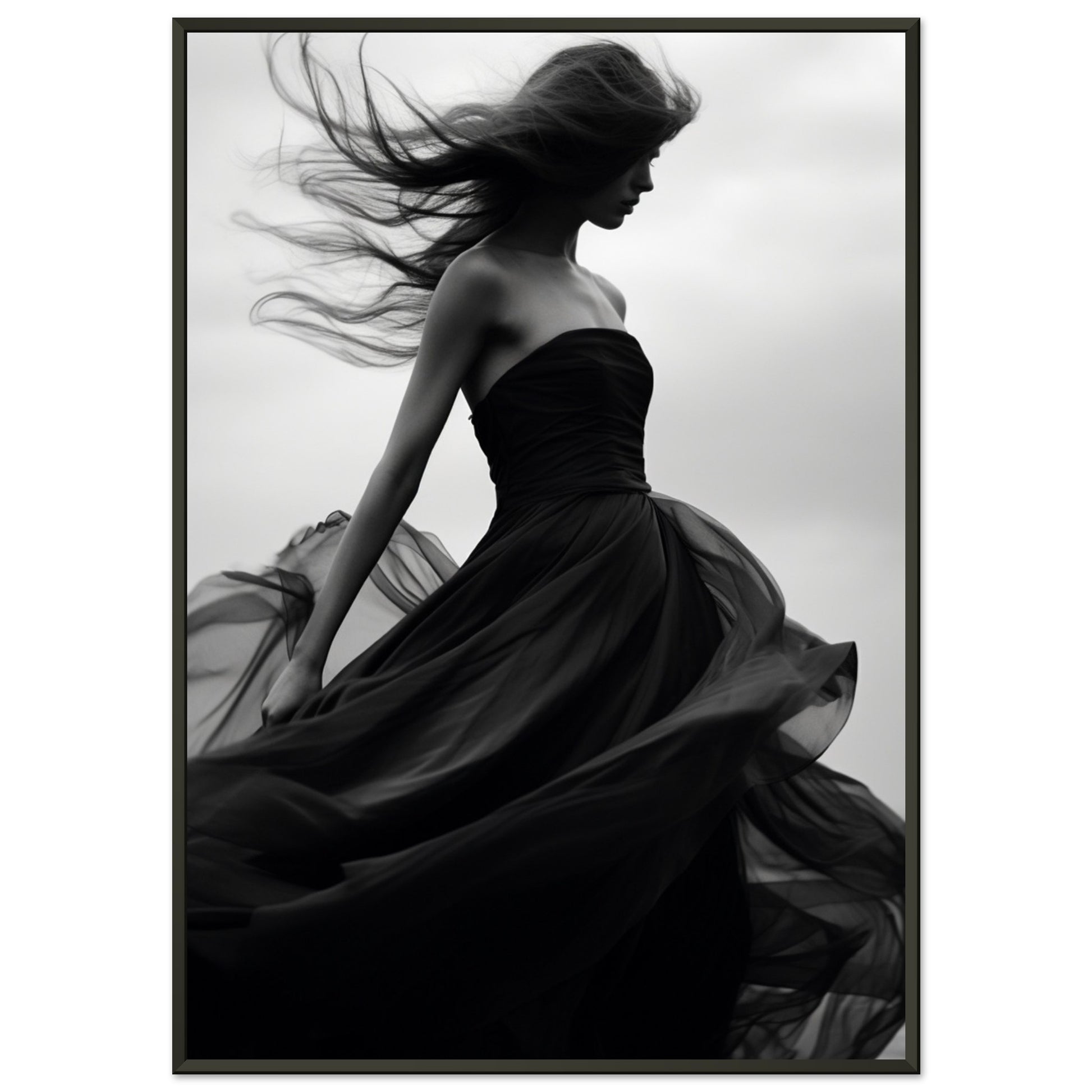 Eleganz im Wind, Poster mit Alurahmen - Stiers Beste