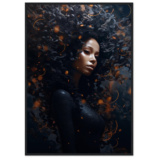Golden Dark, Poster mit Holzrahmen - Stiers Beste