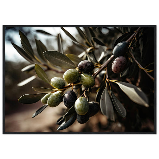 Olive Gefällig?, Poster mit Holzrahmen - Stiers Beste