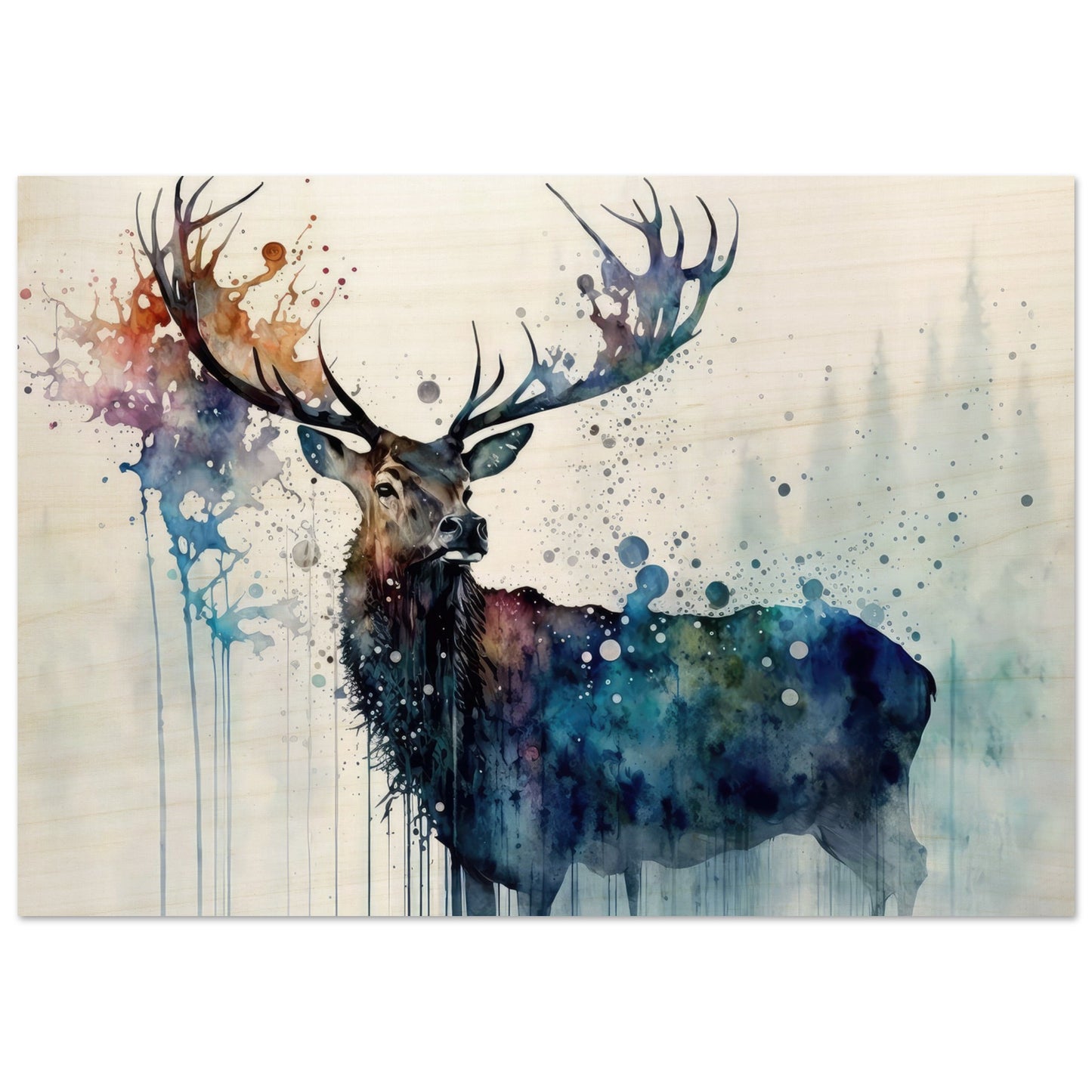 Sanfte Wildnis Farben, Holzdruck - Stiersbeste