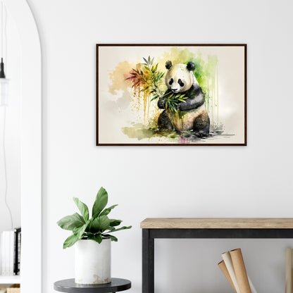 Panda Paradies, Poster mit Holzrahmen - Stiersbeste
