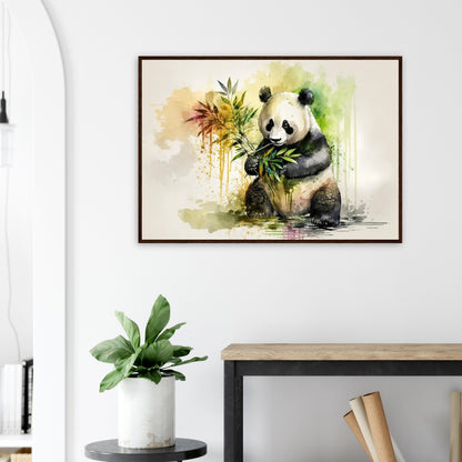 Panda Paradies, Poster mit Holzrahmen - Stiersbeste