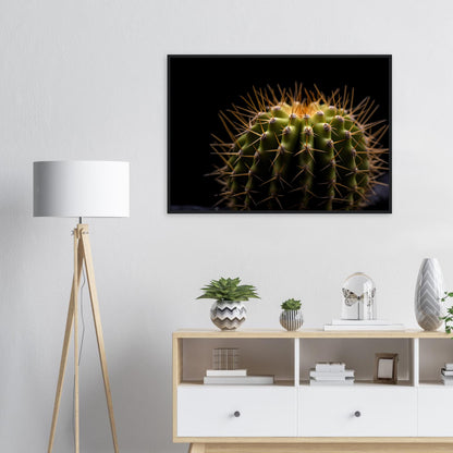 Kaktus in the Studio, Poster mit Holzrahmen - Stiers Beste