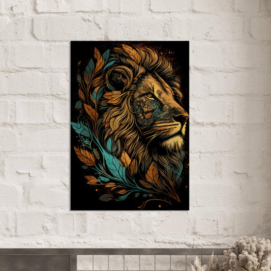 Leaf Lion, Holzdruck - Stiersbeste