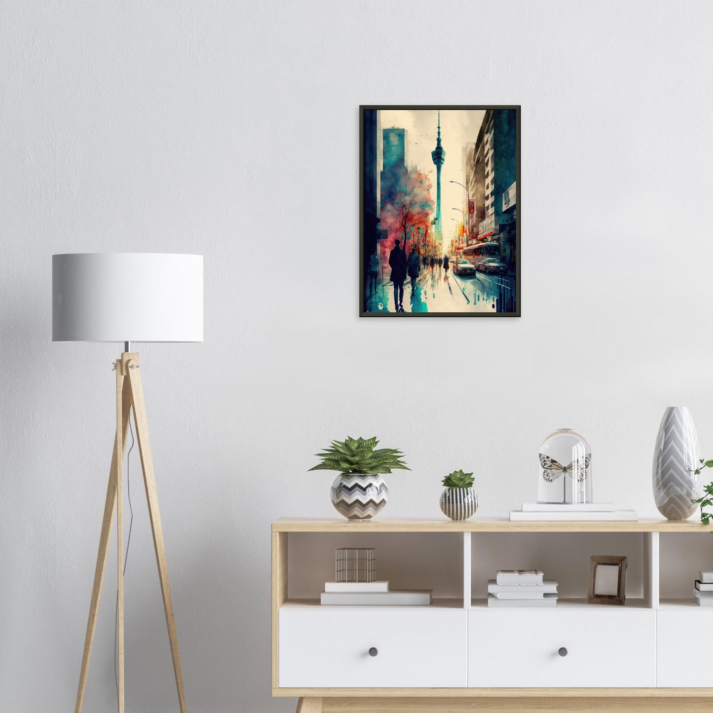 Lauf durch Tokyo, Poster mit Alurahmen - Stiersbeste