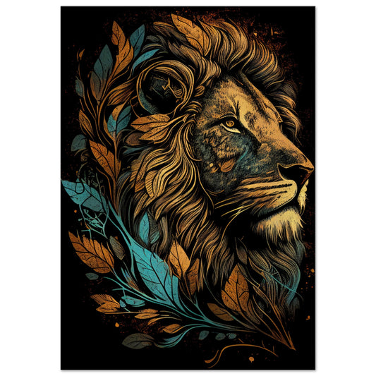 Leaf Lion, Leinwanddruck - Stiersbeste