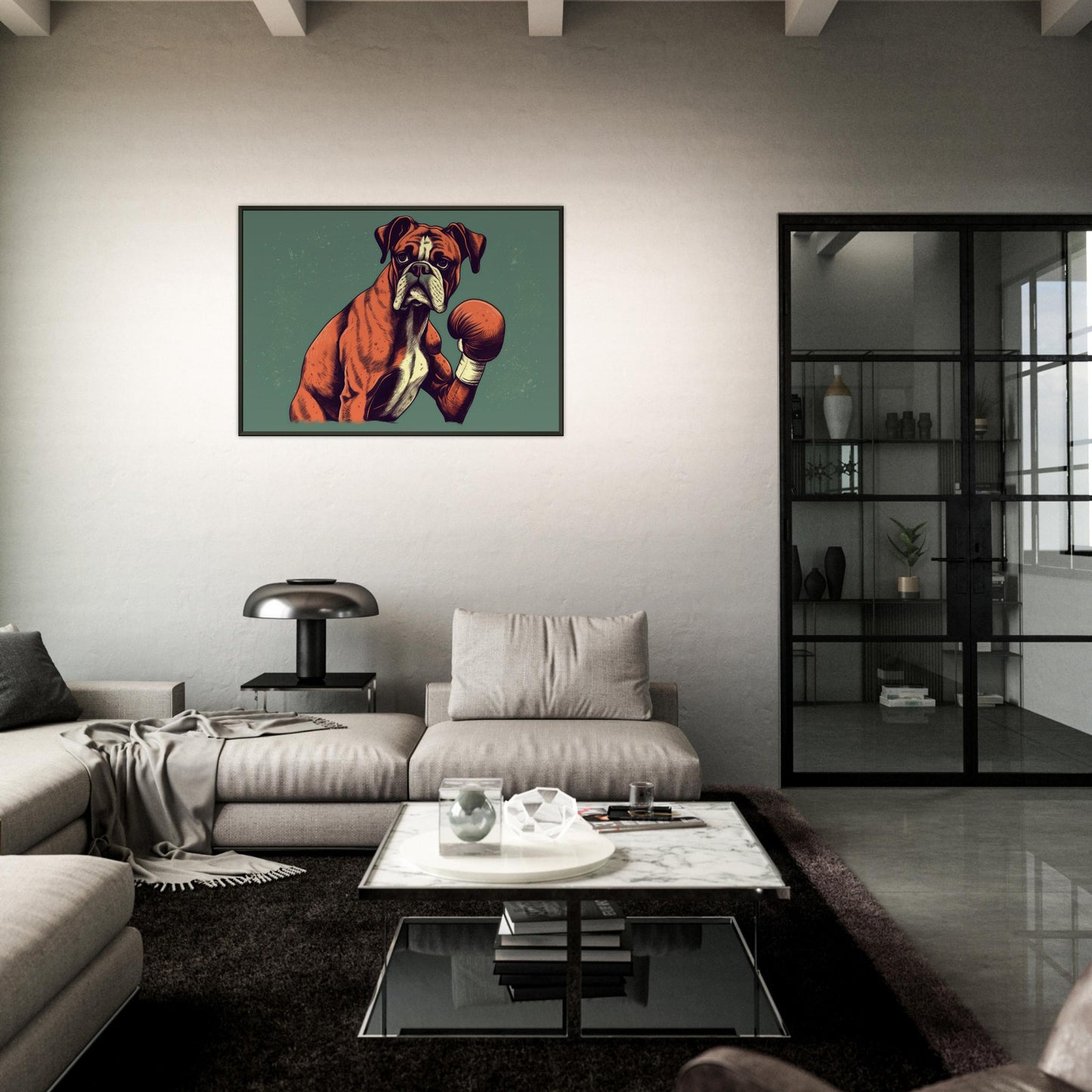 Boxer Boxer, Poster mit Alurahmen - Stiersbeste