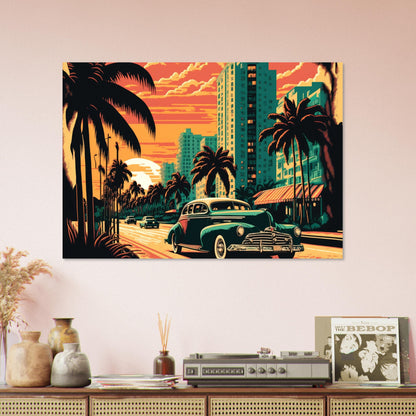 Retro Miami, Aluminiumdruck - Stiersbeste