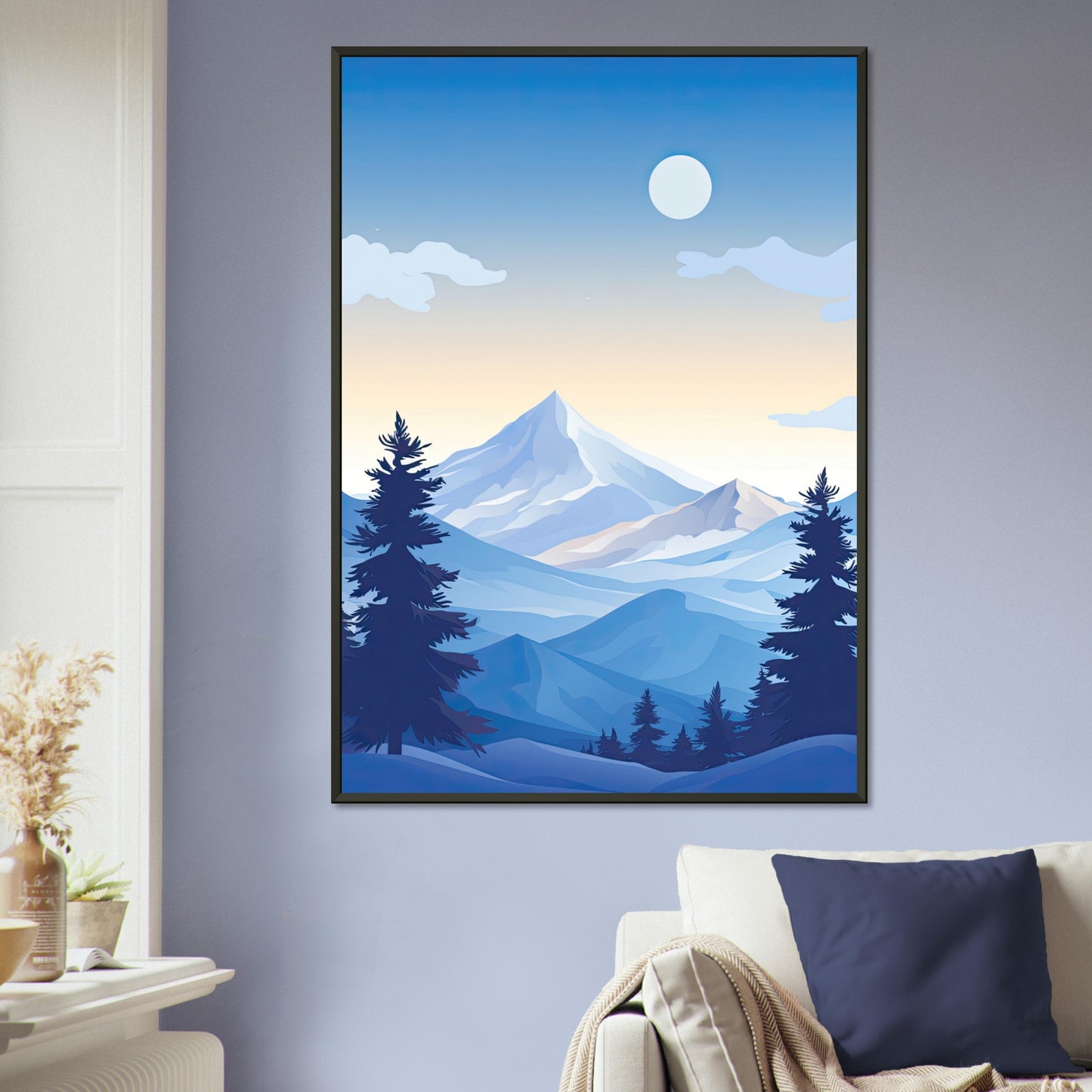 Blue Mountain, Poster mit Alurahmen - Stiers Beste