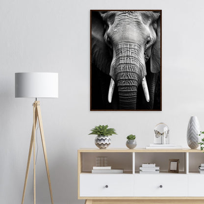 Dickhäuter, Poster mit Holzrahmen - Stiersbeste