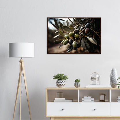 Olive Gefällig?, Poster mit Holzrahmen - Stiers Beste