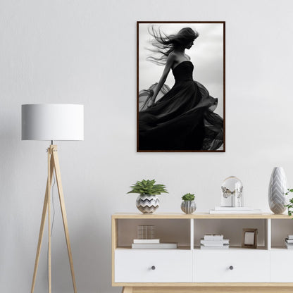 Eleganz im Wind, Poster mit Holzrahmen - Stiers Beste