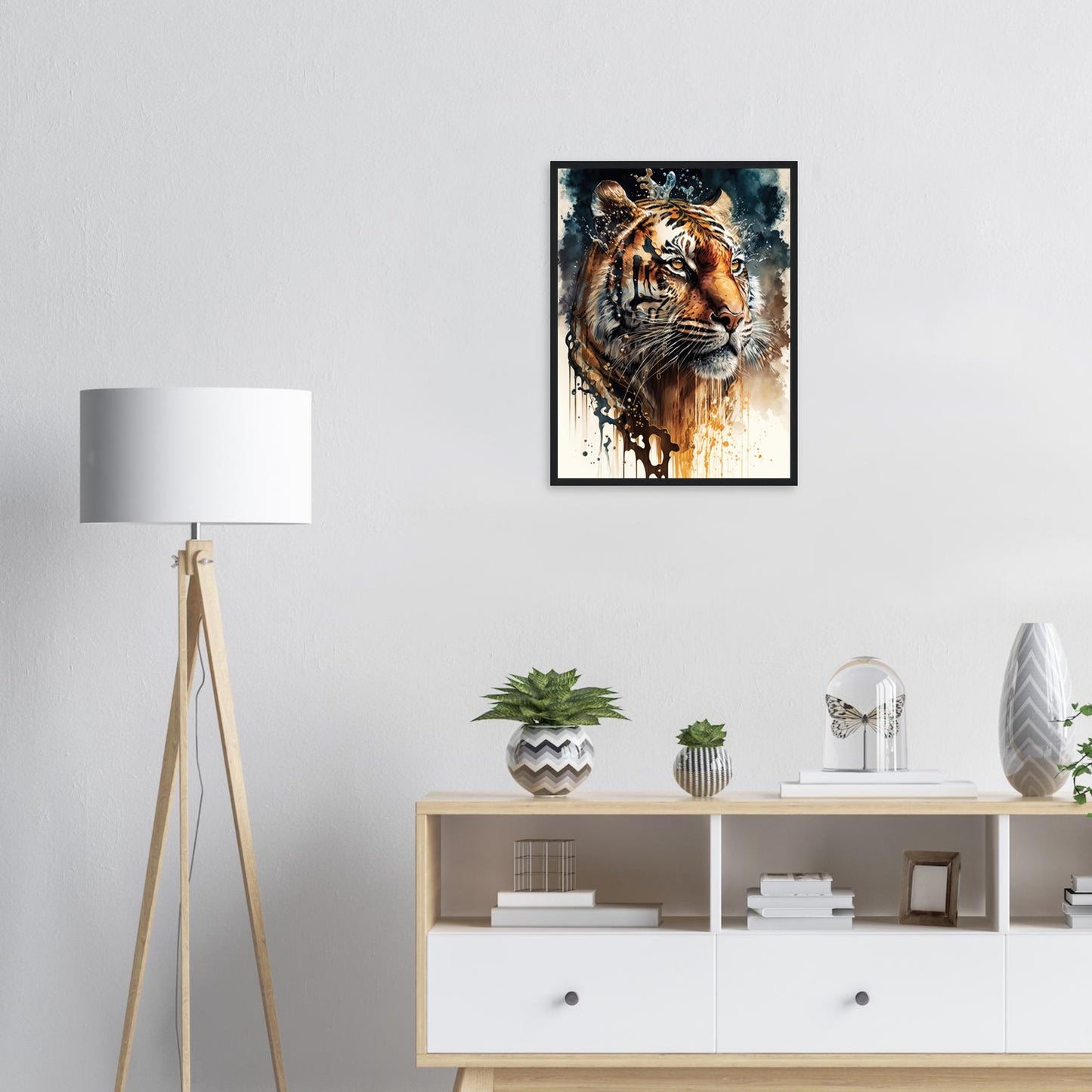 Tigeressenz, Poster mit Holzrahmen - Stiersbeste