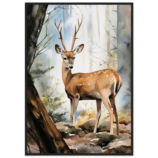 Echos der Natur, Poster mit Holzrahmen - Stiersbeste