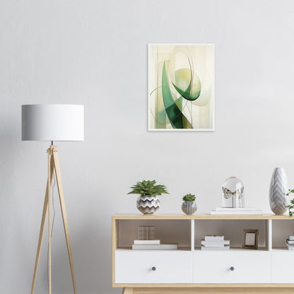 Grüne Oase, Poster mit Holzrahmen - Stiers Beste